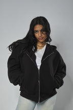 BLACK ZIP-UP