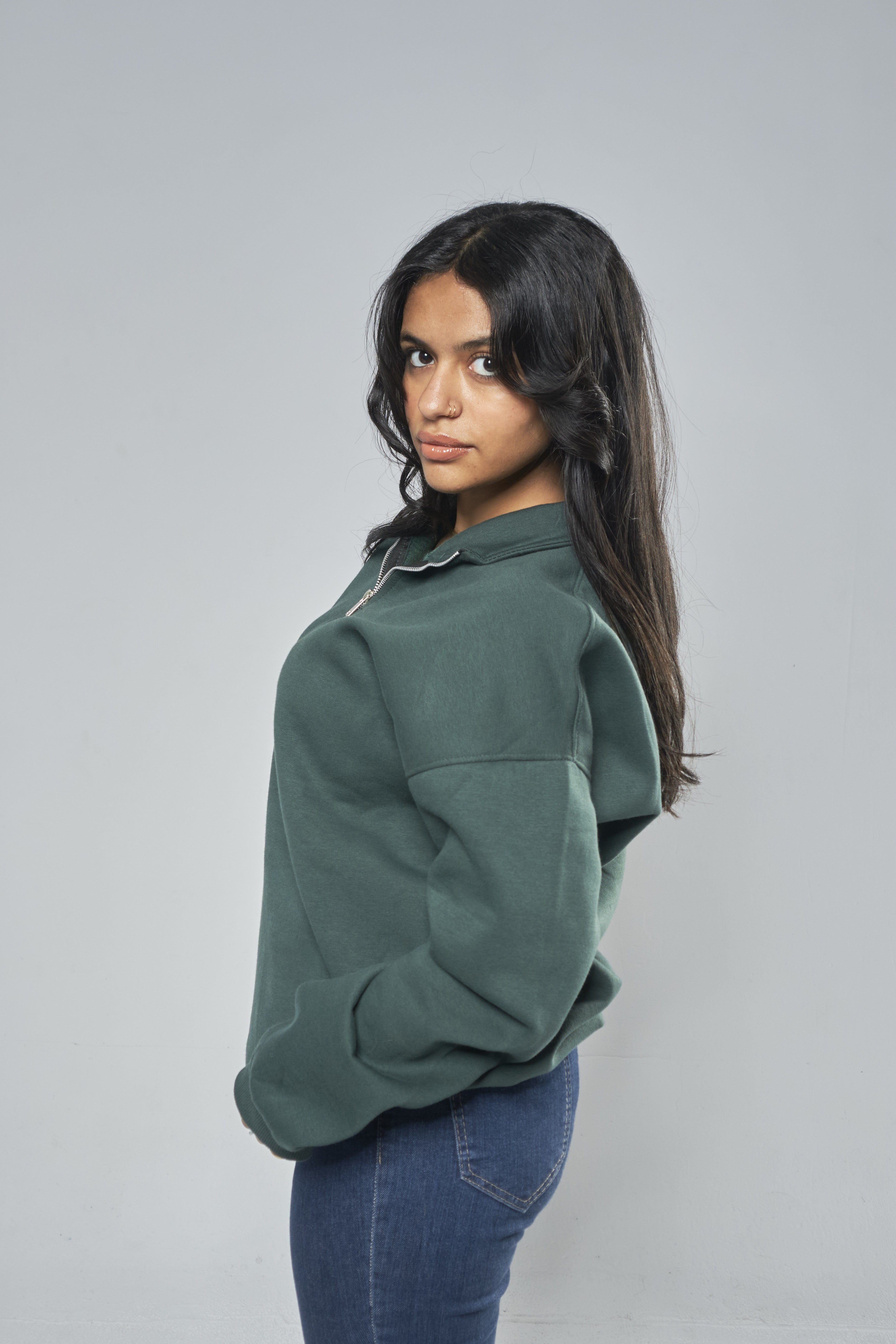 Green Quarter-Zip