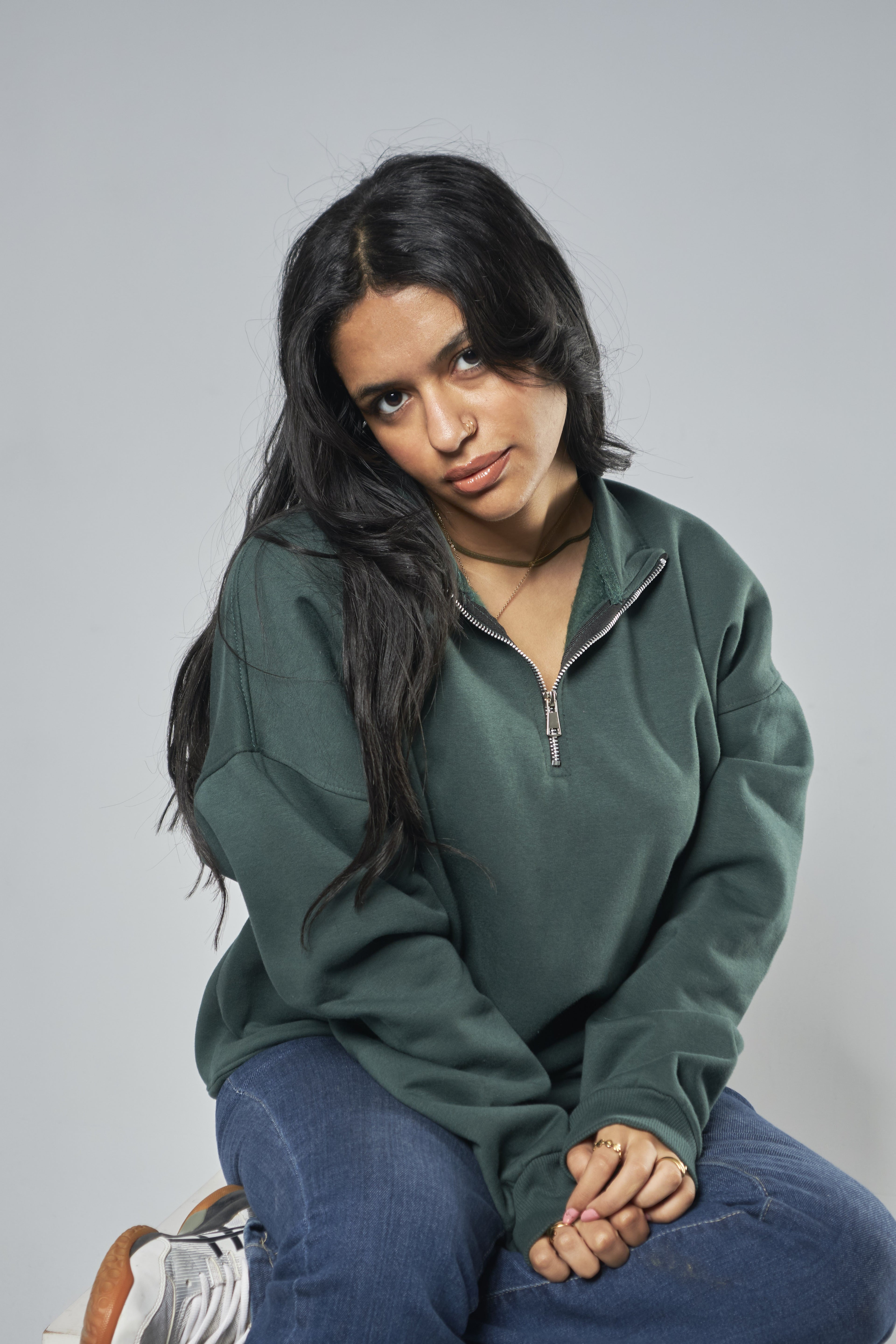 Green Quarter-Zip