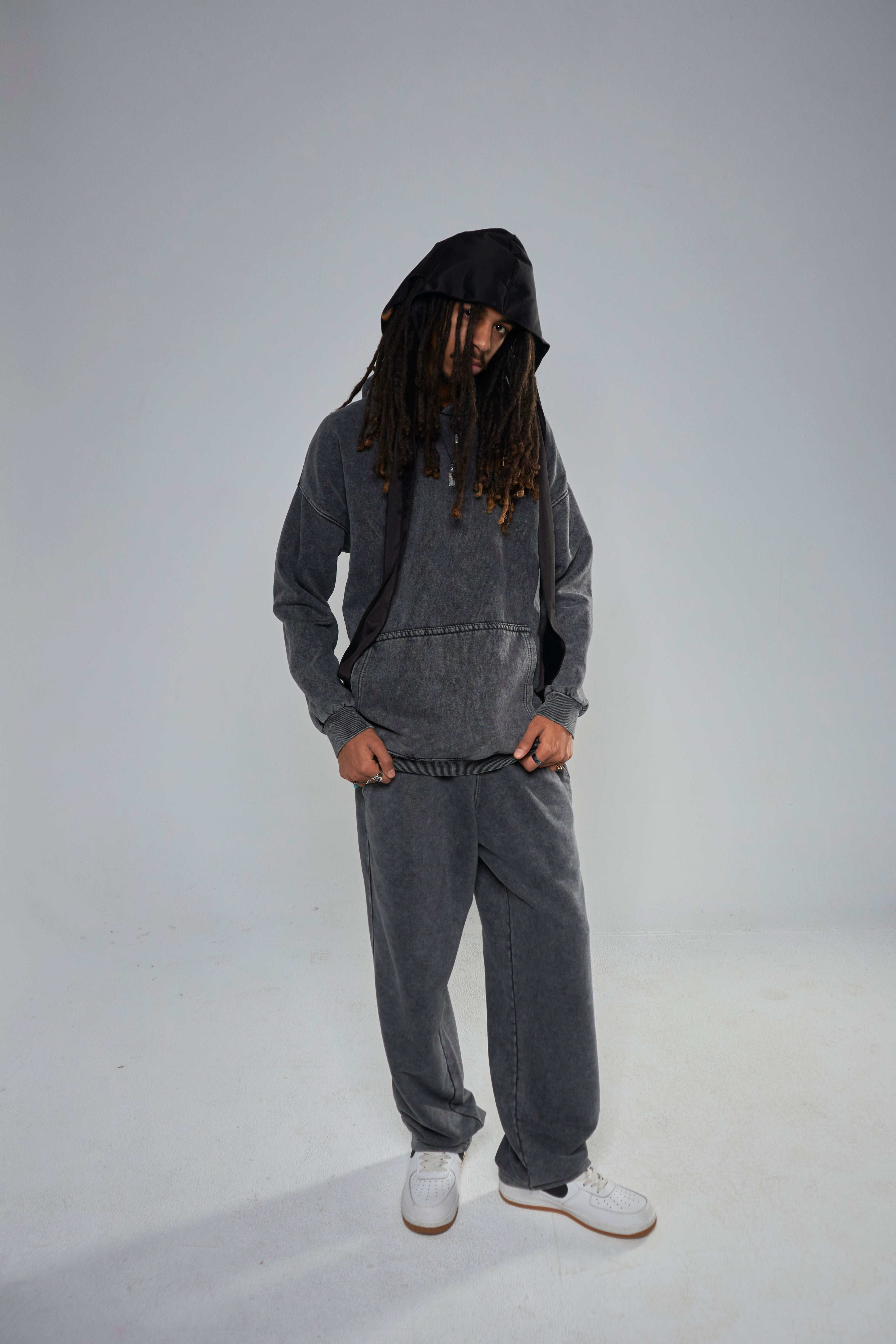 Washed Charcoal Relaxed Set